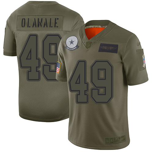 Men Dallas Cowboys Limited Camo Jamize Olawale #49 2019 Salute to Service NFL Jersey->nfl t-shirts->Sports Accessory